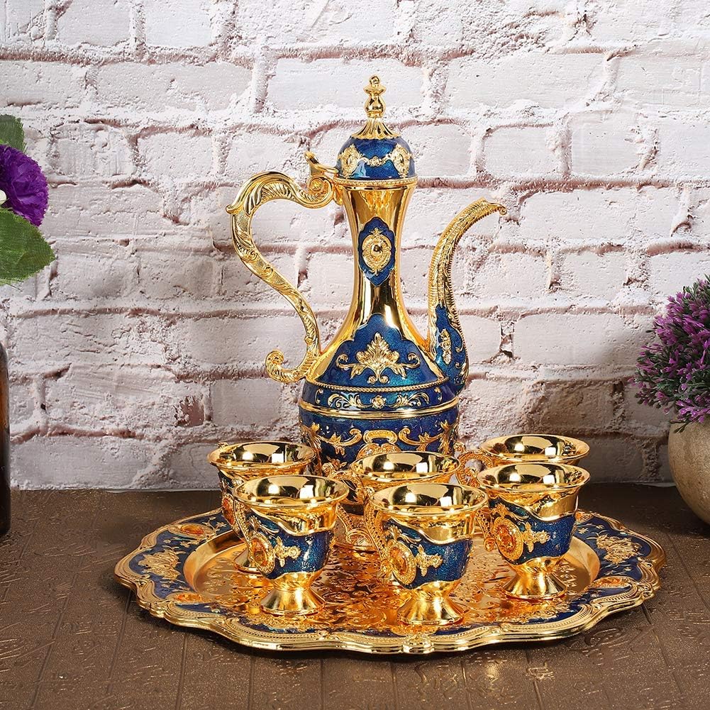 Cafetière Turque - VintageTurkCoffeeSet™ - Bleu & Doré - Nana's Cuisine
