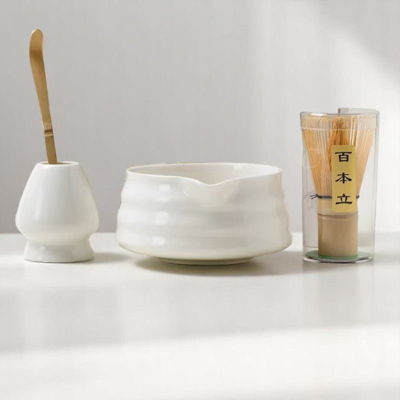 Service à Thé Japonais - ZenMatchaTeaSet™ - Blanc - Nana's Cuisine