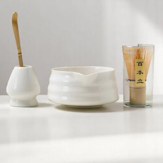 Service à Thé Japonais - ZenMatchaTeaSet™ - Blanc - Nana's Cuisine