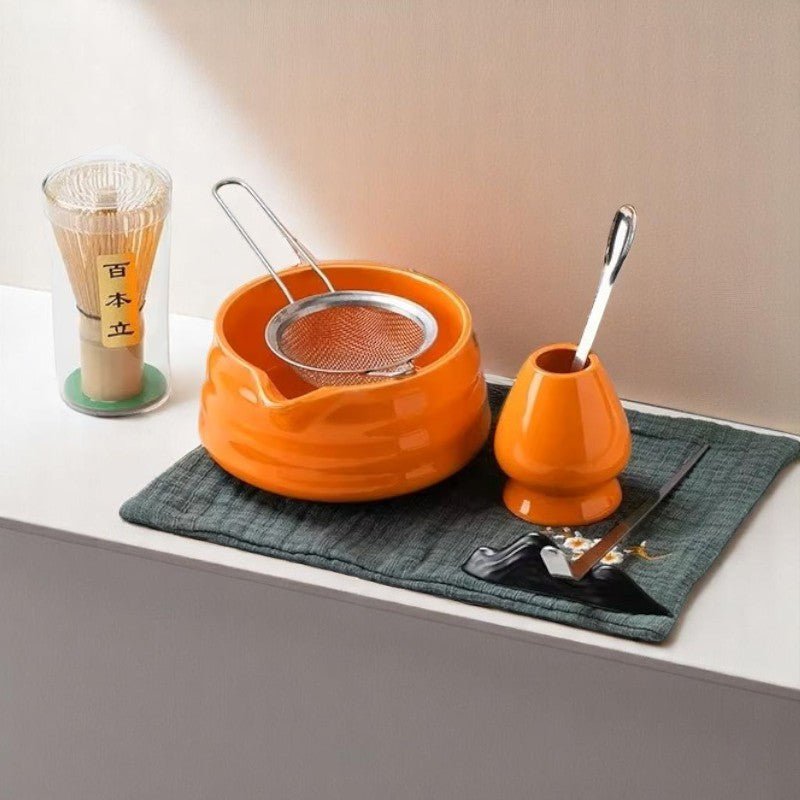 Service à Thé Japonais - ZenMatchaTeaSet™ - Orange - Nana's Cuisine
