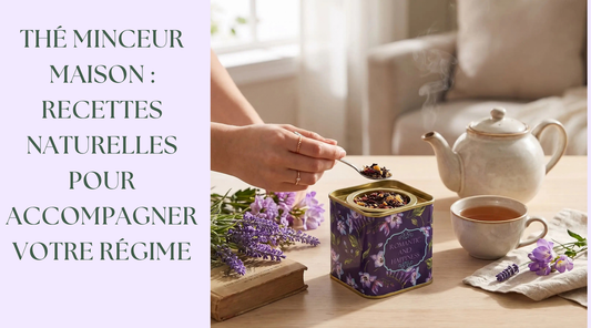 Thé Minceur : une personne preparant son thé utilisant sa boite à thé fleuri