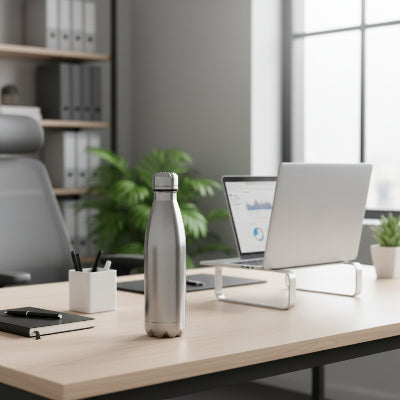 bouteille isotherme inox au bureau