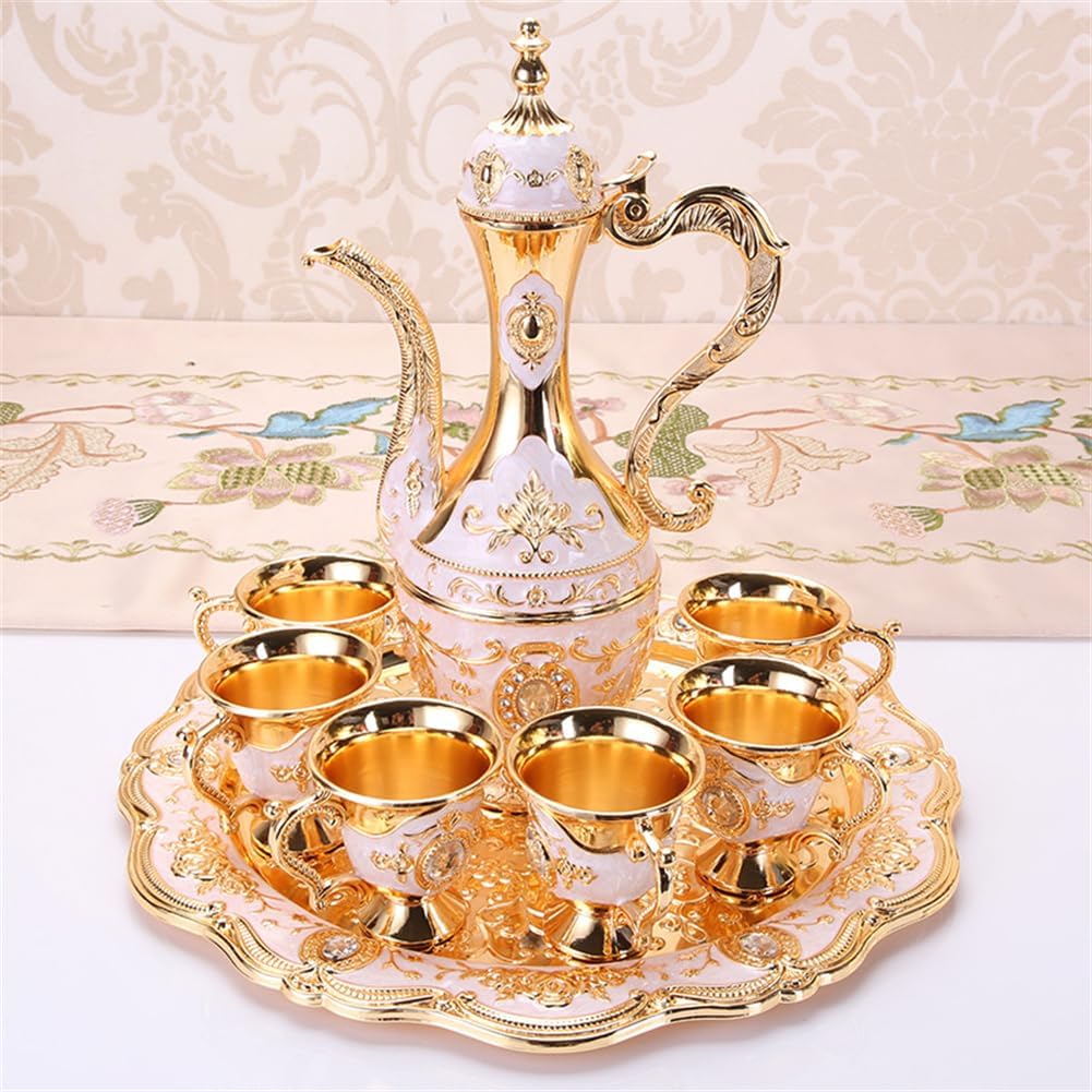 Cafetière Turque - VintageTurkCoffeeSet™ - Blanc & Doré - Nana's Cuisine