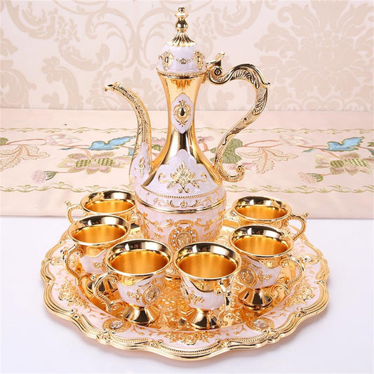 Cafetière Turque - VintageTurkCoffeeSet™ - Blanc & Doré - Nana's Cuisine