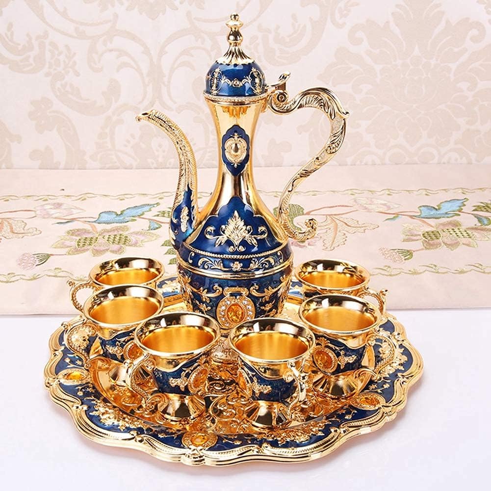Cafetière Turque - VintageTurkCoffeeSet™ - Bleu & Doré - Nana's Cuisine