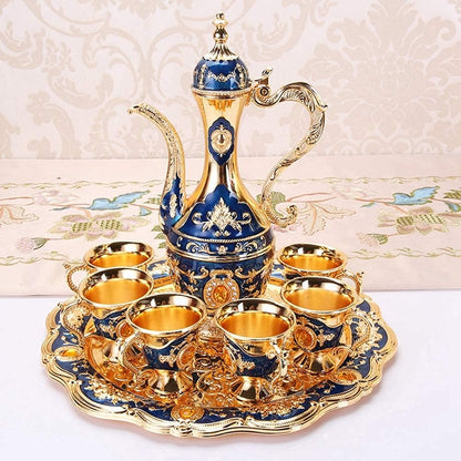 Cafetière Turque - VintageTurkCoffeeSet™ - Bleu & Doré - Nana's Cuisine
