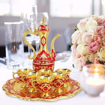 Cafetière Turque - VintageTurkCoffeeSet™ - Rouge & Doré - Nana's Cuisine