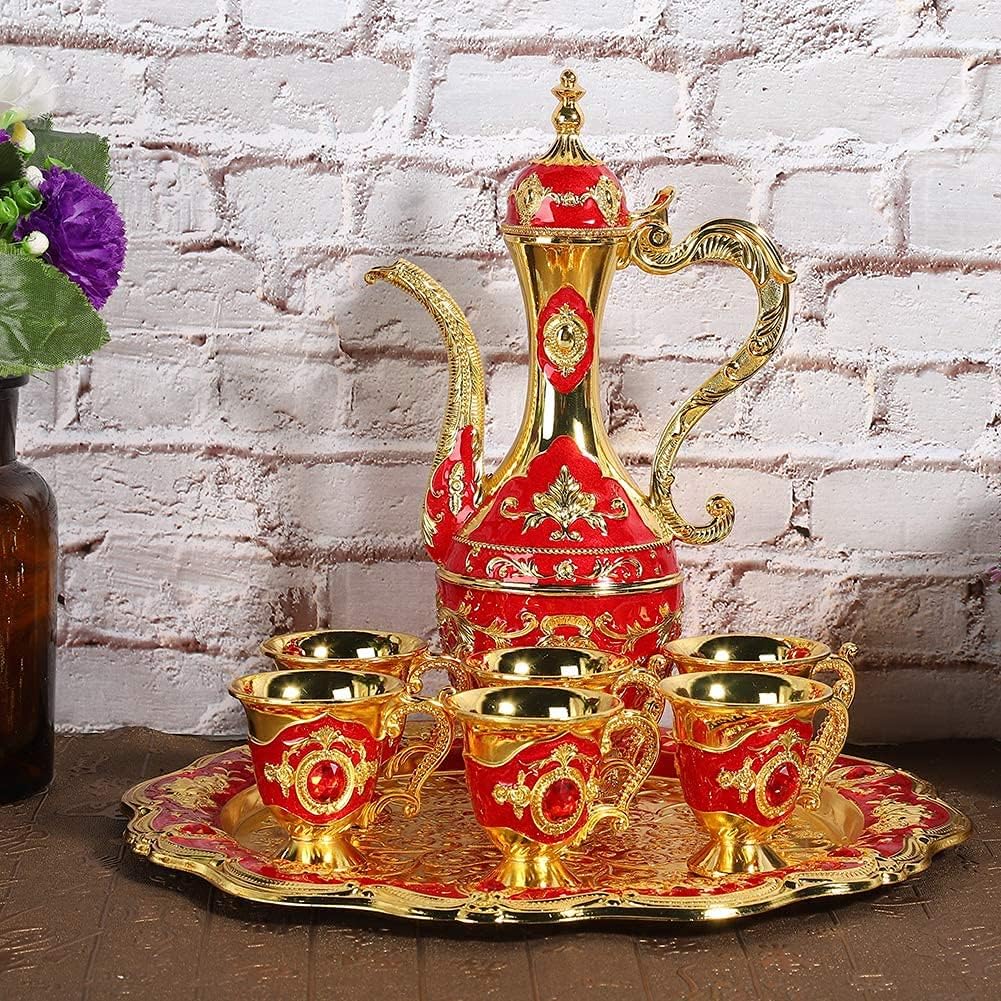 Cafetière Turque - VintageTurkCoffeeSet™ - Rouge & Doré - Nana's Cuisine