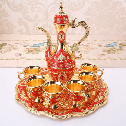 Cafetière Turque - VintageTurkCoffeeSet™ - Rouge & Doré - Nana's Cuisine