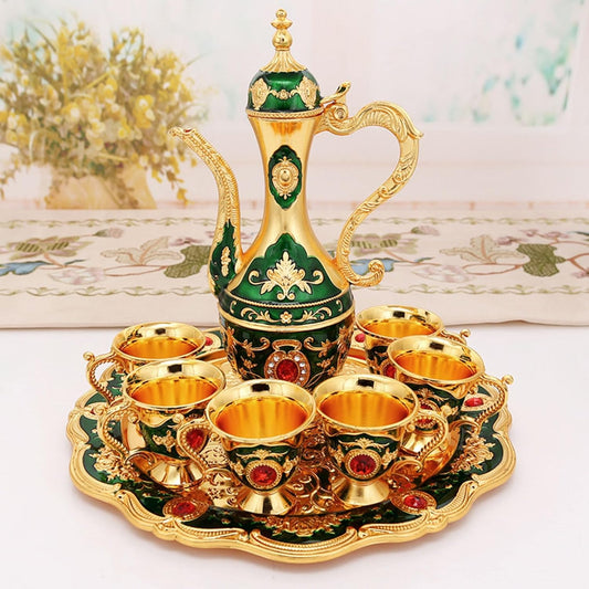 Cafetière Turque - VintageTurkCoffeeSet™ - Vert & Doré - Nana's Cuisine