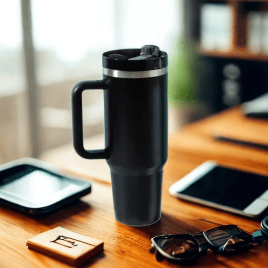 goude noire sur table bureau