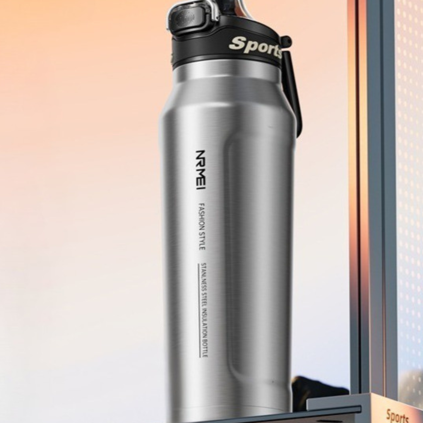 gourdes isotherme 1l grise sur stand