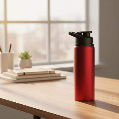 gourdesi sothermes rouge sur table bureau