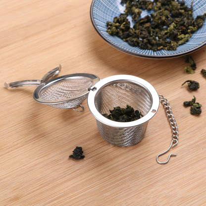 infuseur the ouvert sur table bois avec the en vrac
